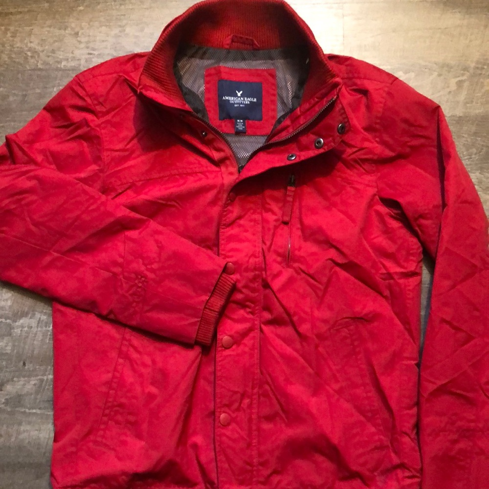 American Eagle Mens Red Jacket Medium Like New